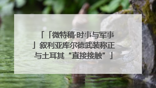「微特稿·时事与军事」叙利亚库尔德武装称正与土耳其“直接接触”