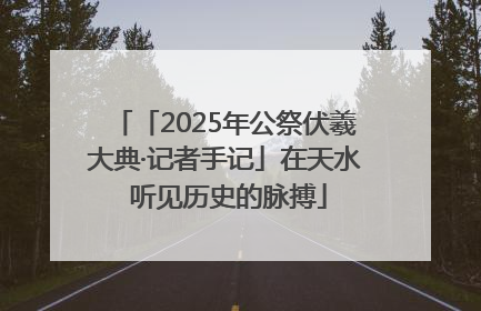 「2025年公祭伏羲大典·记者手记」在天水 听见历史的脉搏