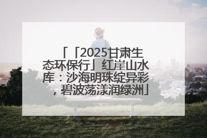「2025甘肃生态环保行」红崖山水库：沙海明珠绽异彩，碧波荡漾润绿洲