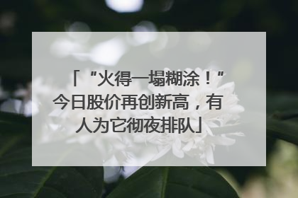 “火得一塌糊涂！”今日股价再创新高，有人为它彻夜排队