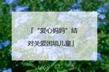 “爱心妈妈”结对关爱困境儿童