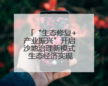 “生态修复+产业振兴”开启沙地治理新模式 生态经济实现双效益