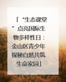 “生态课堂”点亮国际生物多样性日：金山区青少年探秘自然共筑生命家园