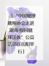 “中国毽球跳绳协会走进湖南·校园毽球送教”公益活动在岳阳举行