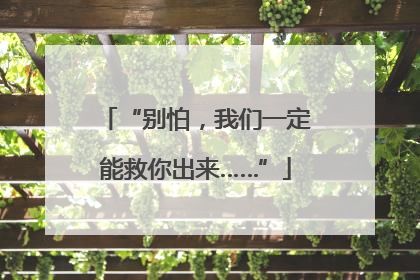 “别怕，我们一定能救你出来……”