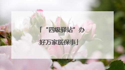 “四级驿站”办好万家医保事