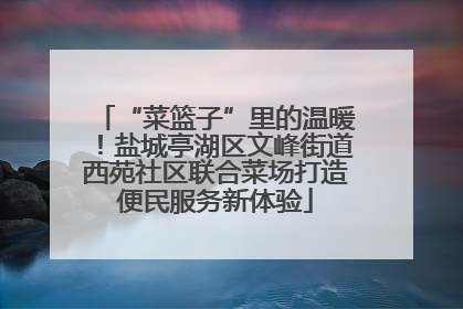“菜篮子”里的温暖！盐城亭湖区文峰街道西苑社区联合菜场打造便民服务新体验