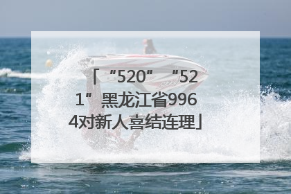 “520”“521”黑龙江省9964对新人喜结连理
