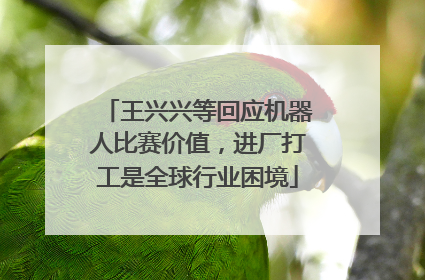 王兴兴等回应机器人比赛价值，进厂打工是全球行业困境