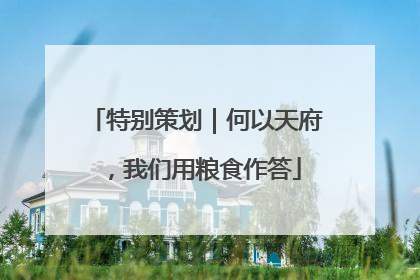 特别策划｜何以天府，我们用粮食作答