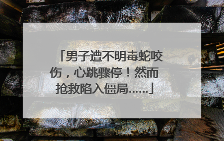 男子遭不明毒蛇咬伤，心跳骤停！然而抢救陷入僵局……