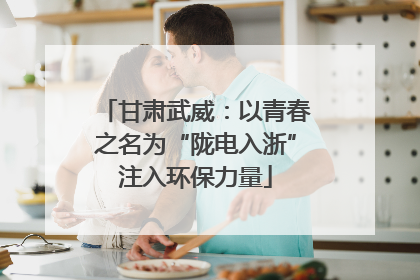 甘肃武威：以青春之名为“陇电入浙”注入环保力量