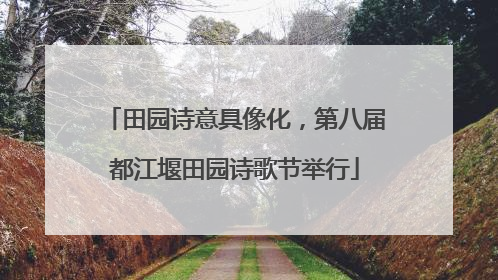 田园诗意具像化，第八届都江堰田园诗歌节举行