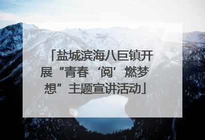 盐城滨海八巨镇开展“青春‘阅’燃梦想”主题宣讲活动