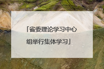 省委理论学习中心组举行集体学习