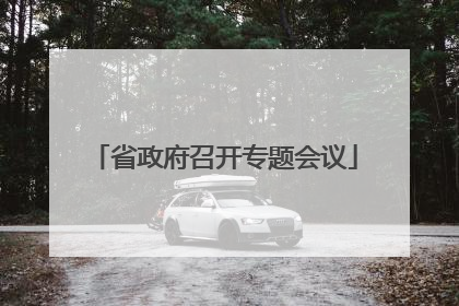 省政府召开专题会议