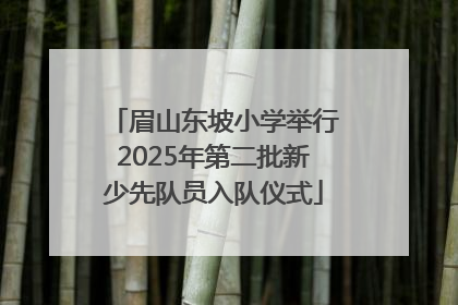 眉山东坡小学举行2025年第二批新少先队员入队仪式