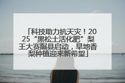 科技助力抗天灾！2025“黑松土活化肥”梨王大赛隰县启动，旱地香梨种植迎来新希望