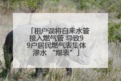 租户误将自来水管接入燃气管 导致99户居民燃气表集体渗水 “爆表”
