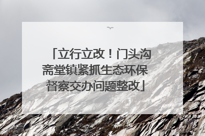 立行立改！门头沟斋堂镇紧抓生态环保督察交办问题整改