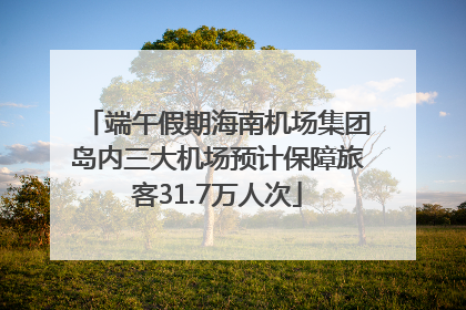 端午假期海南机场集团岛内三大机场预计保障旅客31.7万人次