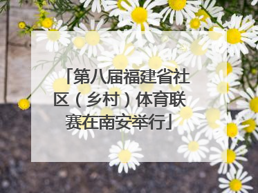 第八届福建省社区（乡村）体育联赛在南安举行