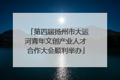 第四届扬州市大运河青年文创产业人才合作大会顺利举办