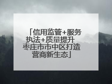 信用监管+服务执法+质量提升 枣庄市市中区打造营商新生态