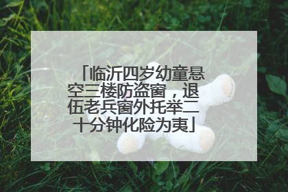 临沂四岁幼童悬空三楼防盗窗，退伍老兵窗外托举二十分钟化险为夷