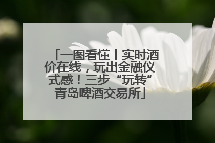 一图看懂丨实时酒价在线，玩出金融仪式感！三步“玩转”青岛啤酒交易所