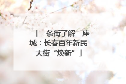 一条街了解一座城：长春百年新民大街“焕新”