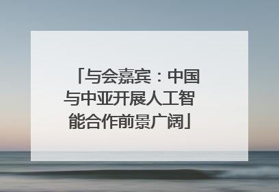 与会嘉宾：中国与中亚开展人工智能合作前景广阔