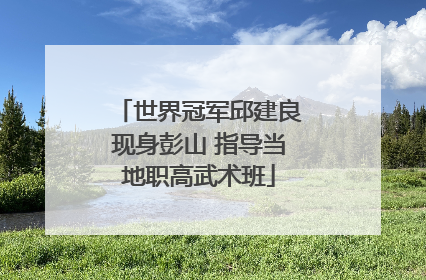 世界冠军邱建良现身彭山 指导当地职高武术班