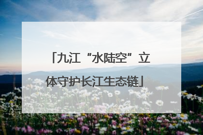 九江“水陆空”立体守护长江生态链