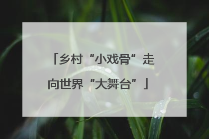 乡村“小戏骨”走向世界“大舞台”