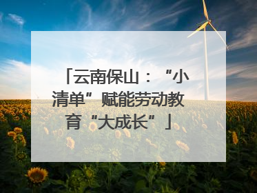 云南保山：“小清单”赋能劳动教育“大成长”