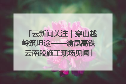 云新闻关注｜穿山越岭筑坦途——渝昆高铁云南段施工现场见闻