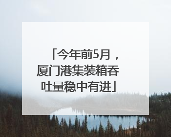 今年前5月，厦门港集装箱吞吐量稳中有进