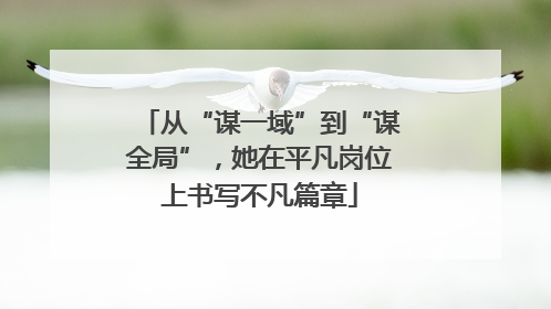 从“谋一域”到“谋全局”，她在平凡岗位上书写不凡篇章
