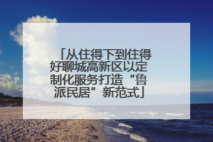 从住得下到住得好聊城高新区以定制化服务打造“鲁派民居”新范式