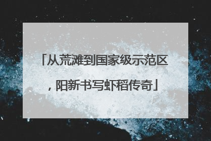 从荒滩到国家级示范区，阳新书写虾稻传奇