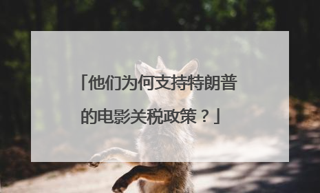他们为何支持特朗普的电影关税政策？