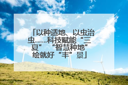以种适地、以虫治虫……科技赋能“三夏” “智慧种地”绘就好“丰”景