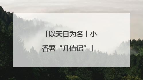 以天目为名丨小香薯“升值记”