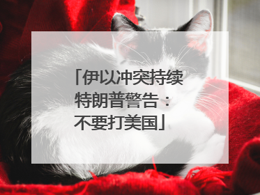伊以冲突持续 特朗普警告：不要打美国