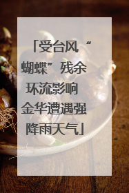 受台风“蝴蝶”残余环流影响 金华遭遇强降雨天气