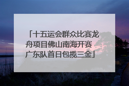 十五运会群众比赛龙舟项目佛山南海开赛 广东队首日包揽三金