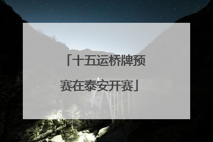 十五运桥牌预赛在泰安开赛