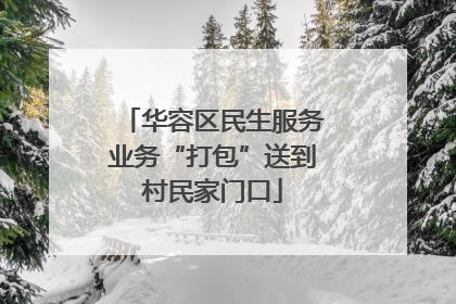 华容区民生服务业务“打包”送到村民家门口