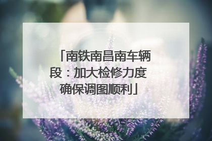 南铁南昌南车辆段：加大检修力度确保调图顺利